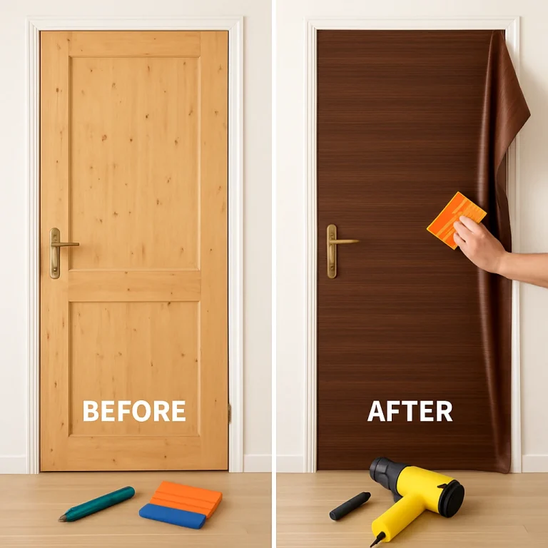 Jak szybko i efektownie przeprowadzić oklejanie drzwi wewnętrznych?
